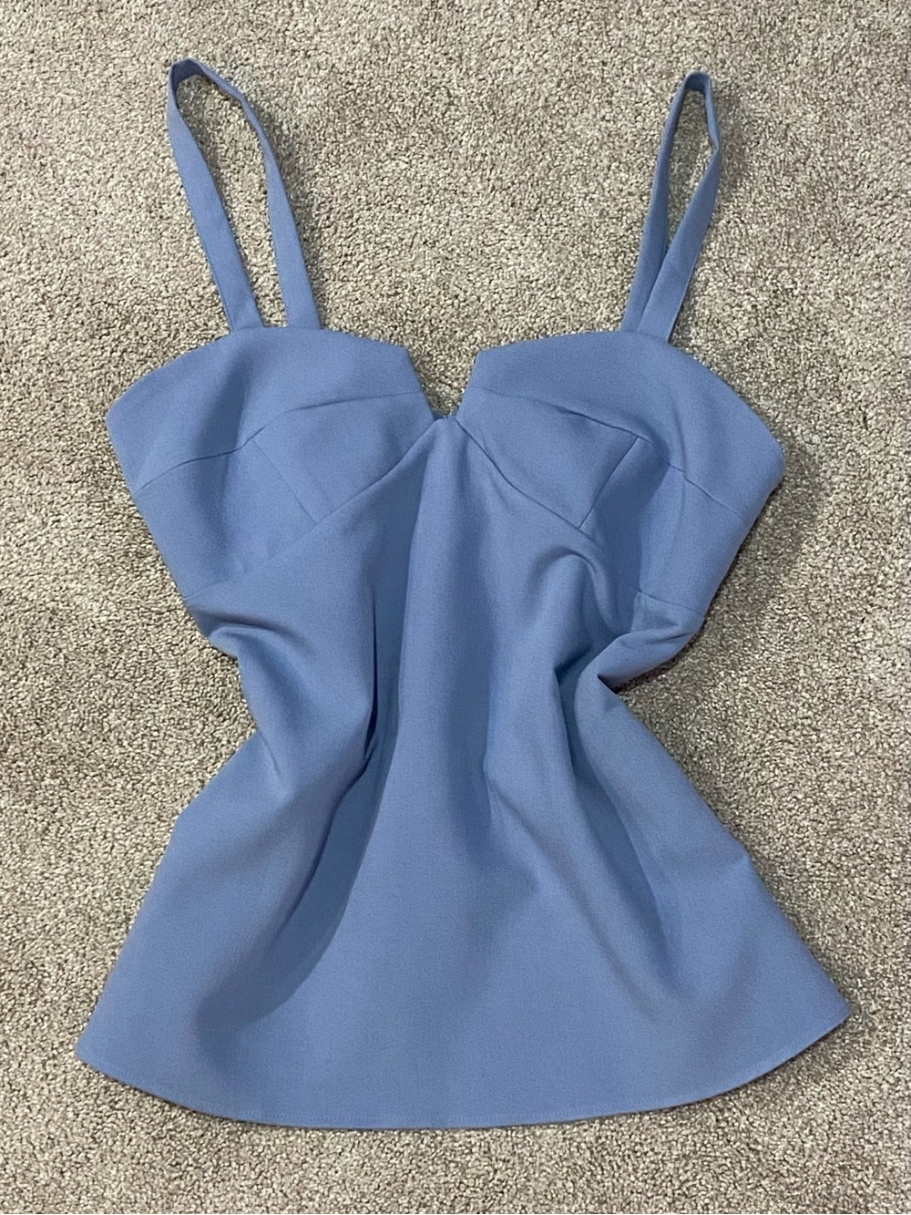 Zara Tank Top Camisole Blouse with Cups, size S, light blue